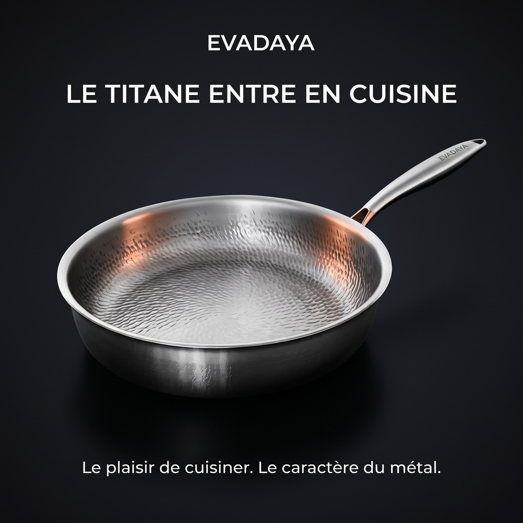 Poêle en titane Evadaya — visuel 1 en français
