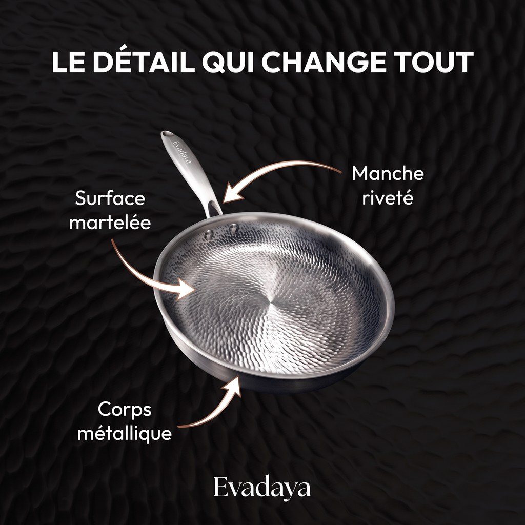 Poêle en titane Evadaya — visuel 4 en français