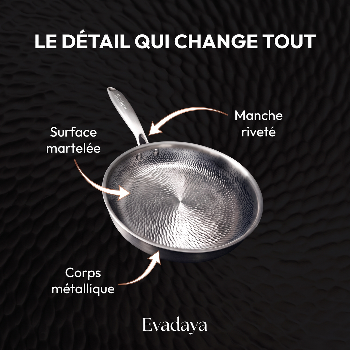 Poêle en titane Evadaya — visuel 4 en français