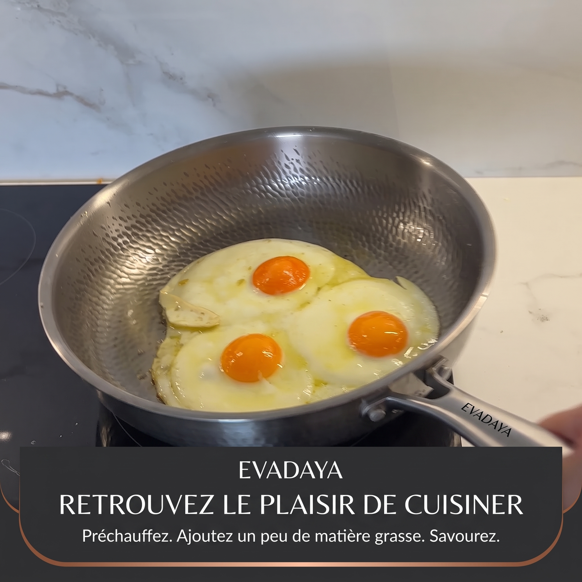Poêle en titane Evadaya — visuel 5 en français