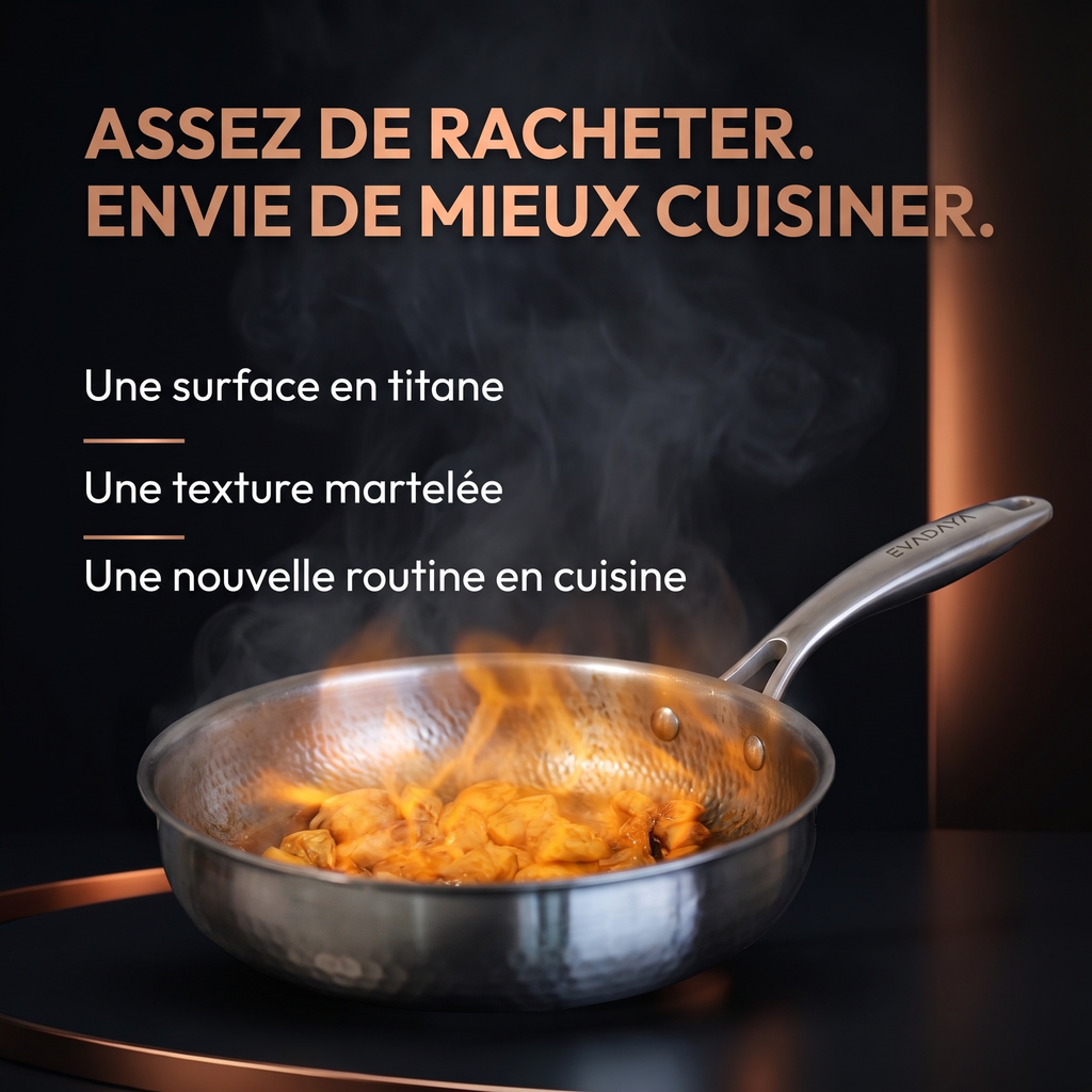 Poêle en titane Evadaya — visuel 6 en français