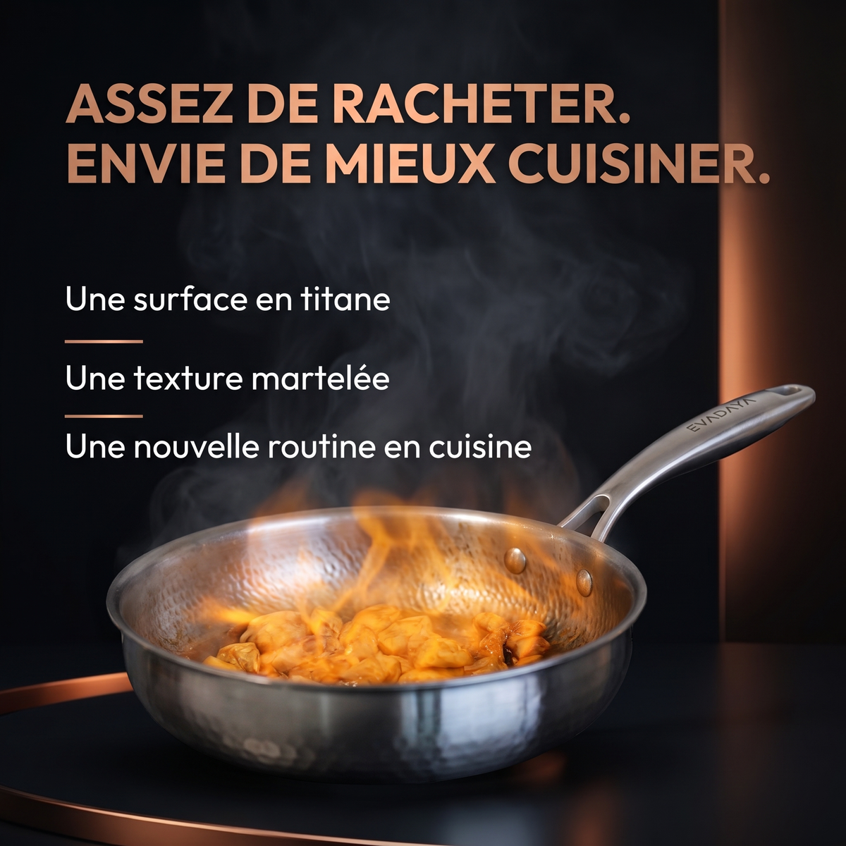 Poêle en titane Evadaya — visuel 6 en français